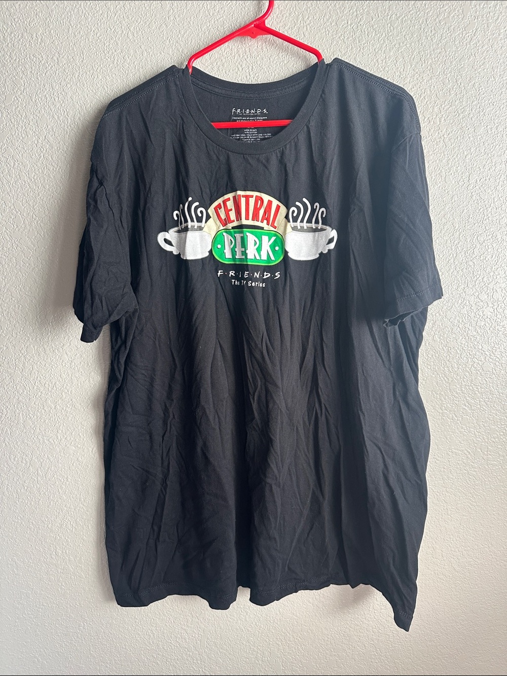 FRIENDS Black Central Perk Logo Short Sleeve Tee